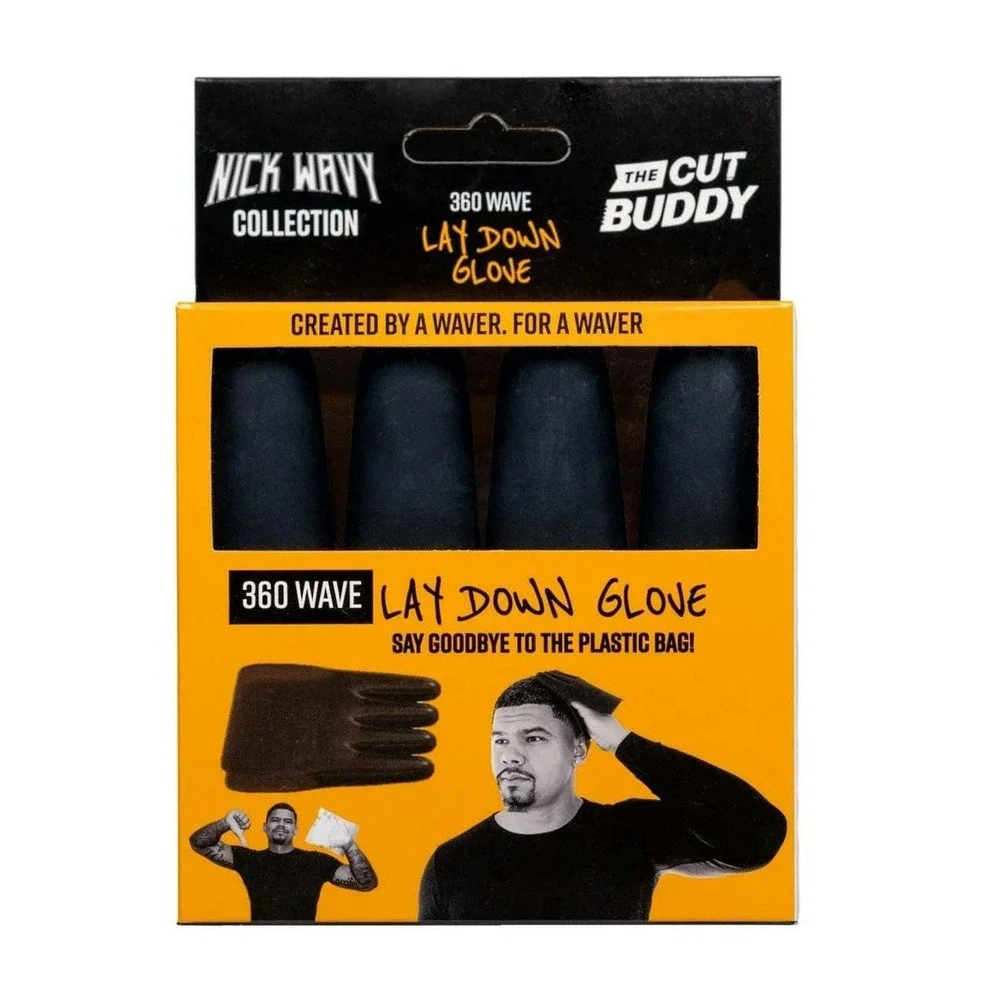 The Cut Buddy Nick Wavy Collection 360 Wave Lay Down Glove Silicon NW1001GL 2 Pk